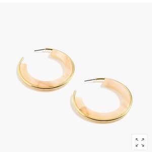 J. Crew Gold-Lined Hoop Earrings in Resin